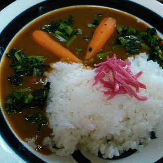 小松菜入り簡単カレー